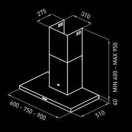 Campana de Cocina TST NIHUIL 75-A-3V 210-75