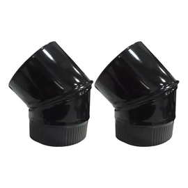 Kit codos Tromen enlozado negro 8" 05-000-075