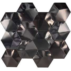 ARREN Malla Negro Metalizado Hexagonal 30x30 modelo YGS 069 STAR