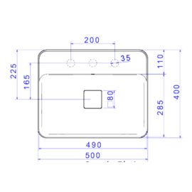 Bacha Deca Slim rectangular 1 aguj negro mate L.13050.M.94