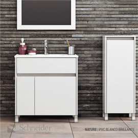 Mueble Schneider Nature 60 PVC bco bte V60NAPB sin mesada