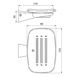 Jabonera FV epuyen cromo 0168/L2-CR