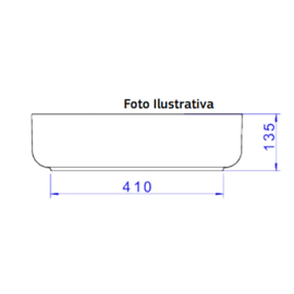Bacha de apoyo Deca Oval Slim negra L.14050.94