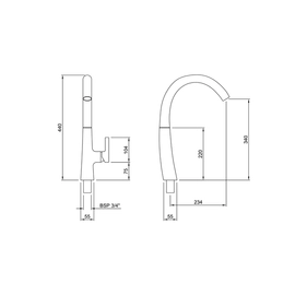 Griferia de cocina Monoc Peirano Teruel cr 20-154