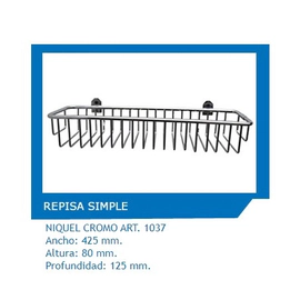 Accesorio Kurymar Repisa Simple Niquel Cr 1037