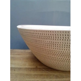 Bacha Artesanal Fango De Apoyo Panal Beige 30cm