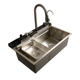 Pileta doble de cocina Uhome Silver H7546