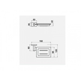Accesorios Baño Andez Jabonera de Aplicar Cuadrato