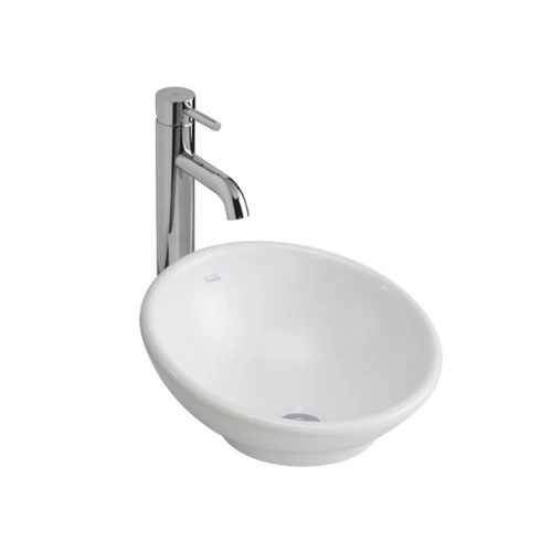 Bacha de baño Ferrum 38 cm tori redonda blanca TOR-BH-058-BL