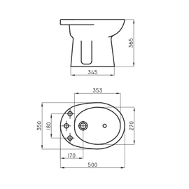 Bidet Ferrum andina 3AG blanco AND-BI-300-BL