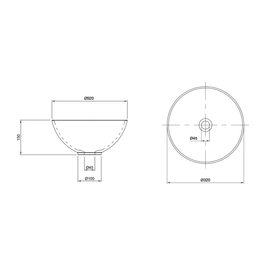 Bacha Baño Peirano de apoyar Grow circular 32cm bca