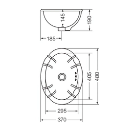 Bacha de lavatorio Ferrum armonica osiris blanca ARM-BH-140-BL