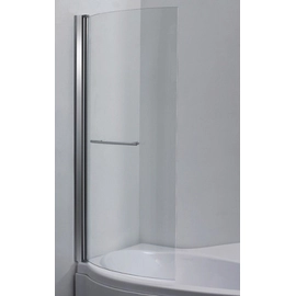 Mampara Incolora Perfil Aluminio Cromo 0.80x1.40 - Curva -