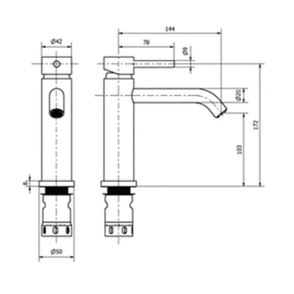 Grifería de lavatorio Piazza sensus monocomando bajo 10800GF
