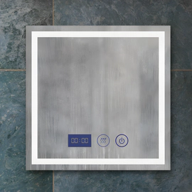 Espejo cuadrado Qualika 80x80 Touch-desamp-Hora  Q2