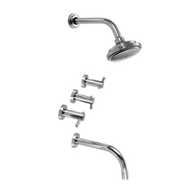 Griferia baño comp.Hidromet Fly Lavatorio Bidet Ducha+Kit