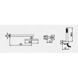 Griferia ducha c/transf duchad Hidromet Sun lever 4553