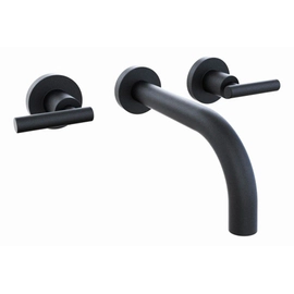 Griferia de lavatorio Hidromet Sun lever pared black 4590