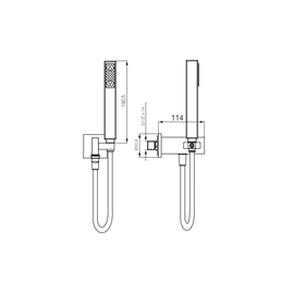 Ducha manual de pared Novum Edge Polished gold