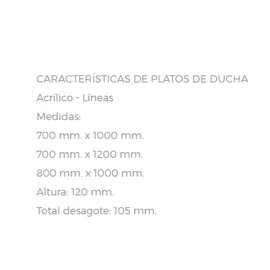 Receptaculo Shawer 120x90x10 Blanco