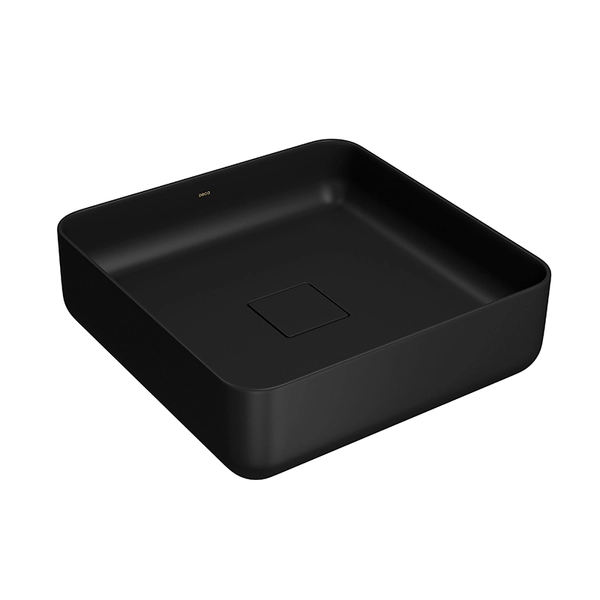 Bacha Deca Slim de apoyo cuadrada 40X40X13.5 negro mate L.11040.94
