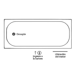 Hidromasaje Ferrum 180x90x51 carilo 8 jets base 18 H-CAR-18-08-B-D