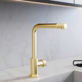 Grifería cocina Hidromet texture monoc pico recto gold 9870GOLD