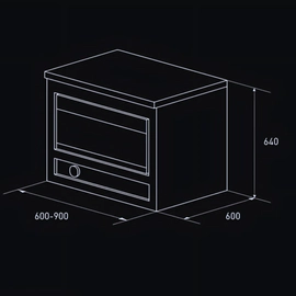 Horno Semi industrial TST a Gas puerta de vidrio 60 cm 482-60