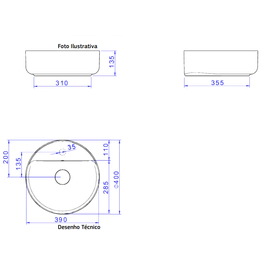 Bacha Deca Slim redonda Blanco L12040.17 1 ag