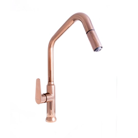 Griferia de cocina monocomando Ultragrif Lauren Gold rose Chrome UGS203RG09