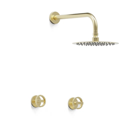 Griferia ducha Ring Hidromet 200mm gold 11509