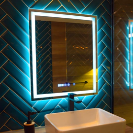 Espejo rectangular Qualika 70x80 Touch-desamp-hora Q2