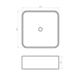 Bacha baño Ferrum Tori Cuadra LK394