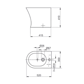 Bidet Piazza Abruzzo 1 ag B0704