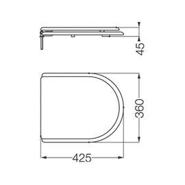 Tapa de inodoro Ferrum murano asiento blanco MUR-TP-006-BL