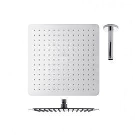 Ducha cuadrada de 400 mm. con brazo de techo