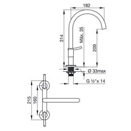 Grifería de cocina FV libby pico movil 0428/39-CR
