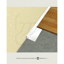 Encastre Moldumet de piso 12mm alu cr mate A185