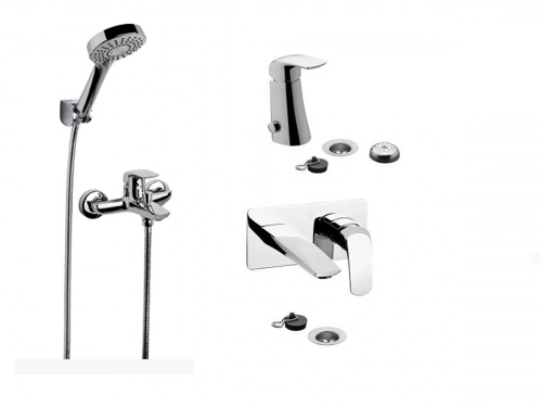 Griferia Baño Fv Epuyen L2 Lavatorio pared Ducha ext. bidet