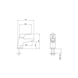 Griferia de lavatorio Peirano Mora Monocomando cr 60-193