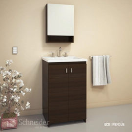 Vanitory Con mesada 3ag Schneider Eco 50cm Wengue