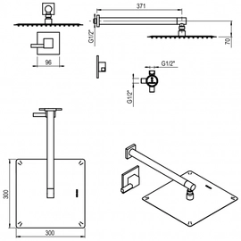 Griferia de ducha Hidromet One Block Monoc s/transf 3504