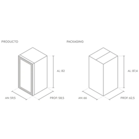 Cava Winefroz 60x82x58 temperatura doble GD300D