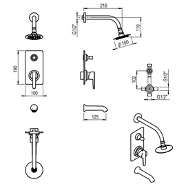 Griferia Ducha Hidromet Flatc/transf 8413 cr