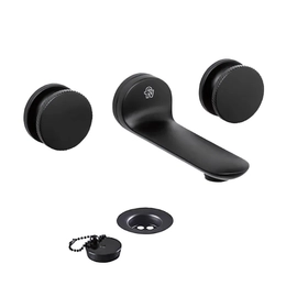 Grifería de lavatorio FV N44 de pared negro 0203/44N-FB