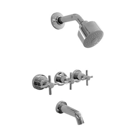 Griferia de Ducha Peirano Crown c/transferencia Cromo 80-151