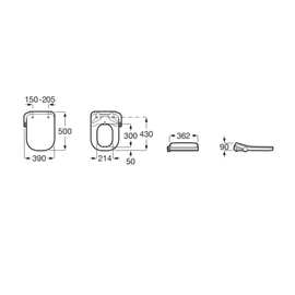 Asiento inodoro Roca M4 Square A804054021