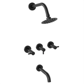 Griferia de ducha Hidromet c/transf Jet black 03703NEGR