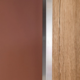 Ángulo Atrim 25x25 mm especial esmerilado acero inoxidable