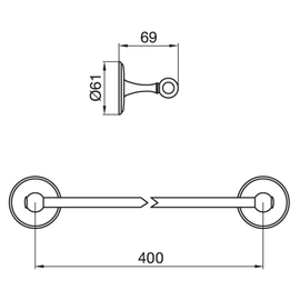 Toallero FV mikka barral cromo 0164/31-CR